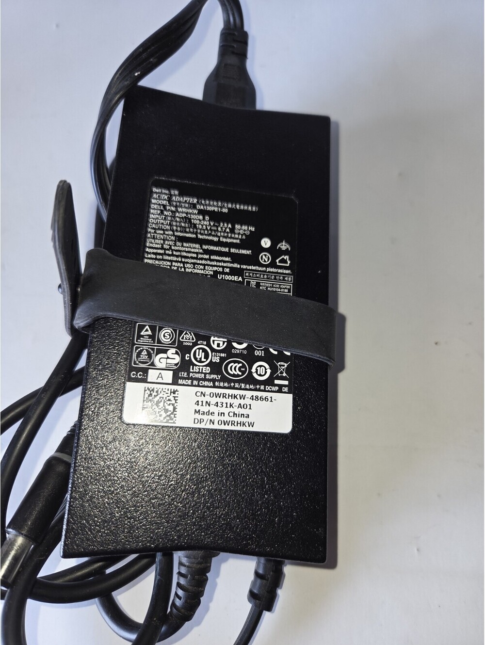 GENUINE Dell 130W 19.5V 6.7A AC Adapter DA130PE1-00 TESTED